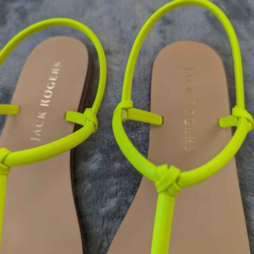 Jack Rogers Bea Neon Yellow‎ Strappy Sandals
